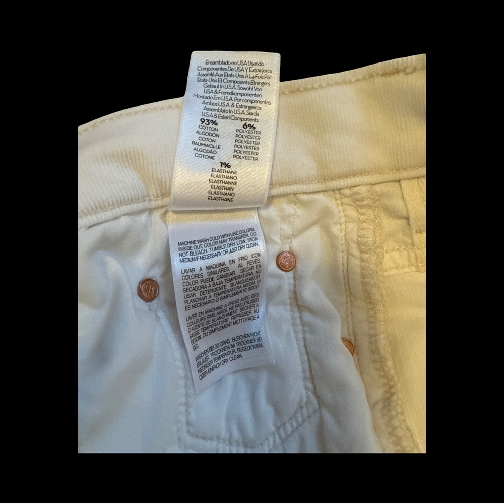 MOTHER Off-White Denim Courduroy Jeans - Picture 11 of 13